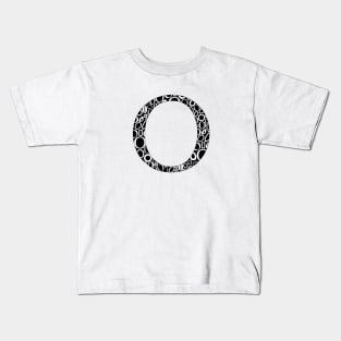 O Filled - Typography Kids T-Shirt